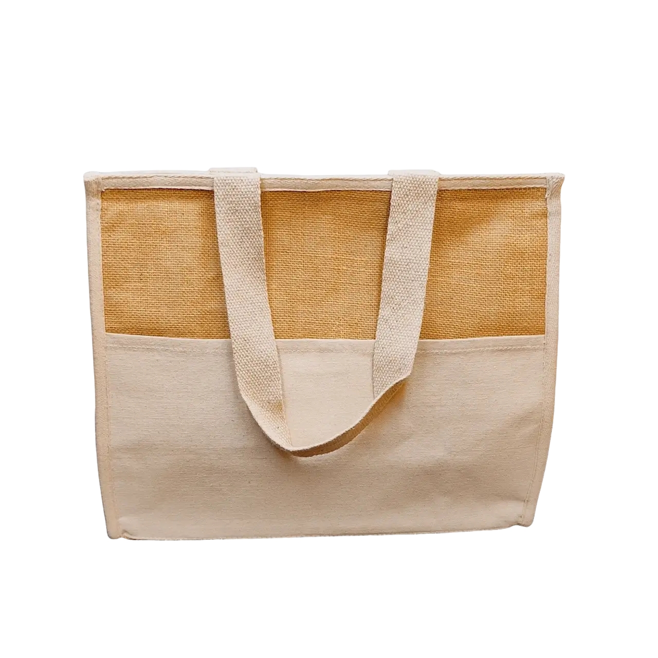 Sacose de Pictat - Geanta frigorifica din Iuta laminata si bumbac natur 43x34x20 cm - sacosarul ro