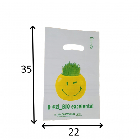 Punga biodegradabila banana o zi_bio excelenta de 2 Kg cu 22x35 cm - 100 bucati [1]