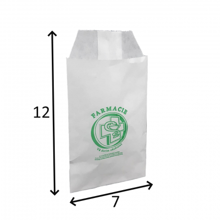 Pungi farmacie PLIC model cruce 7x12 cm pentru Farmacie - pachet 5000 buc [4]