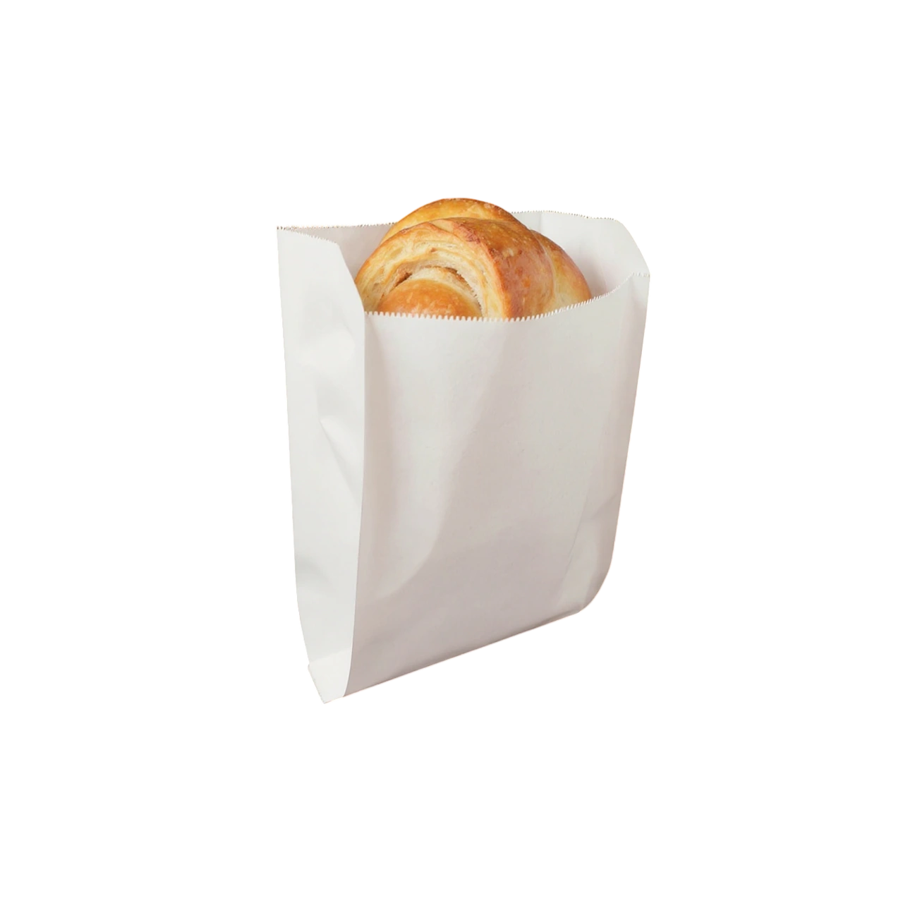 Cofetarii, Patiserii, Simigerii - Pungi din Hartie Kraft Alba Cerata 15x6x20 cm pentru Patiserie, Cofetarie, Fast-Food, Pizzerie - pachet 1000 buc