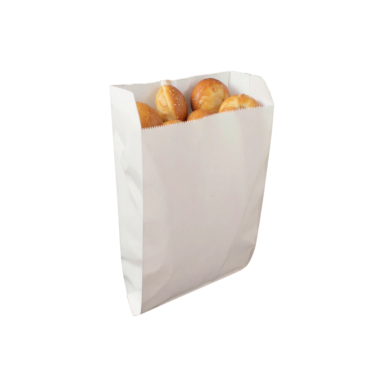 Cofetarii, Patiserii, Simigerii - Pungi din Hartie Kraft Alba Cerata 17x7x23 cm pentru Patiserie, Cofetarie,Fast-Food - pachet 1000 buc