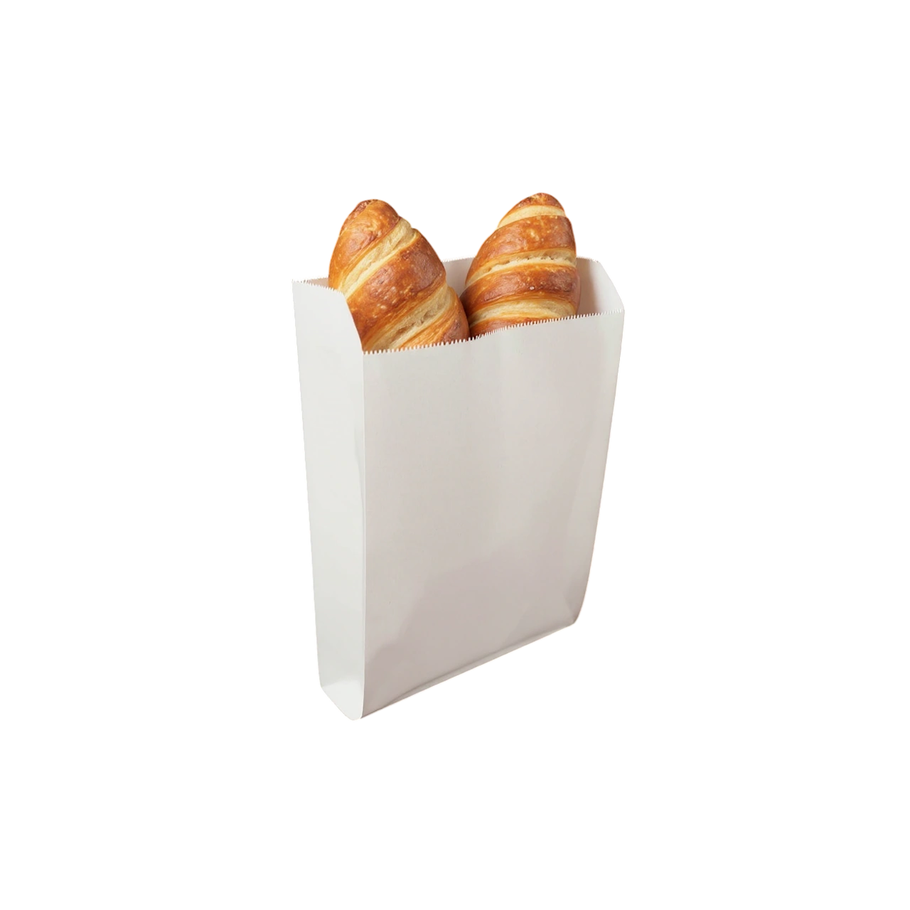 Cofetarii, Patiserii, Simigerii - Pungi din Hartie Kraft Alba Cerata 17x7x27 cm pentru Patiserie, Cofetarie, Fast-Food - pachet 1000 buc