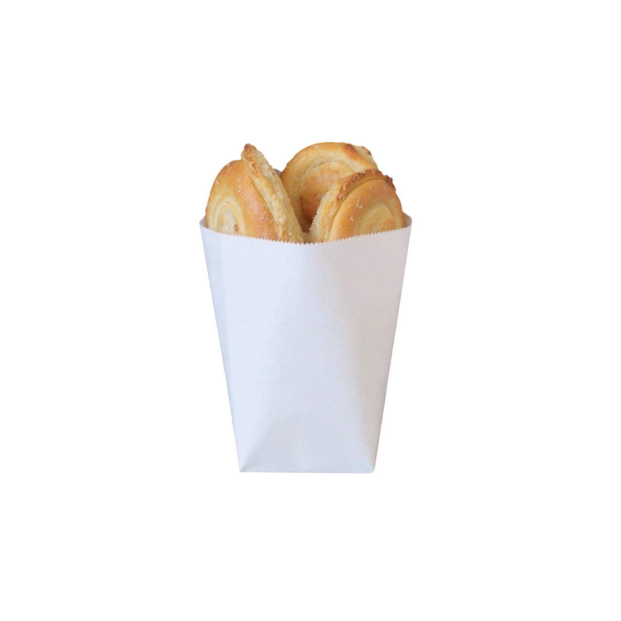 Cofetarii, Patiserii, Simigerii - Pungi din Hartie Kraft Alba Cerata 9x5x21 cm pentru Covrigarie, Patiserie, Fast-Food - pachet 1000 buc
