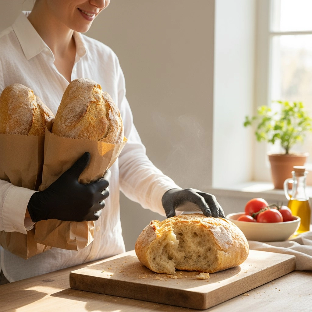 Pungi din Hartie Kraft Natur 21x7x35 cm pentru Cofetarie, Patiserie, vracuri - pachet 1000 buc [2]