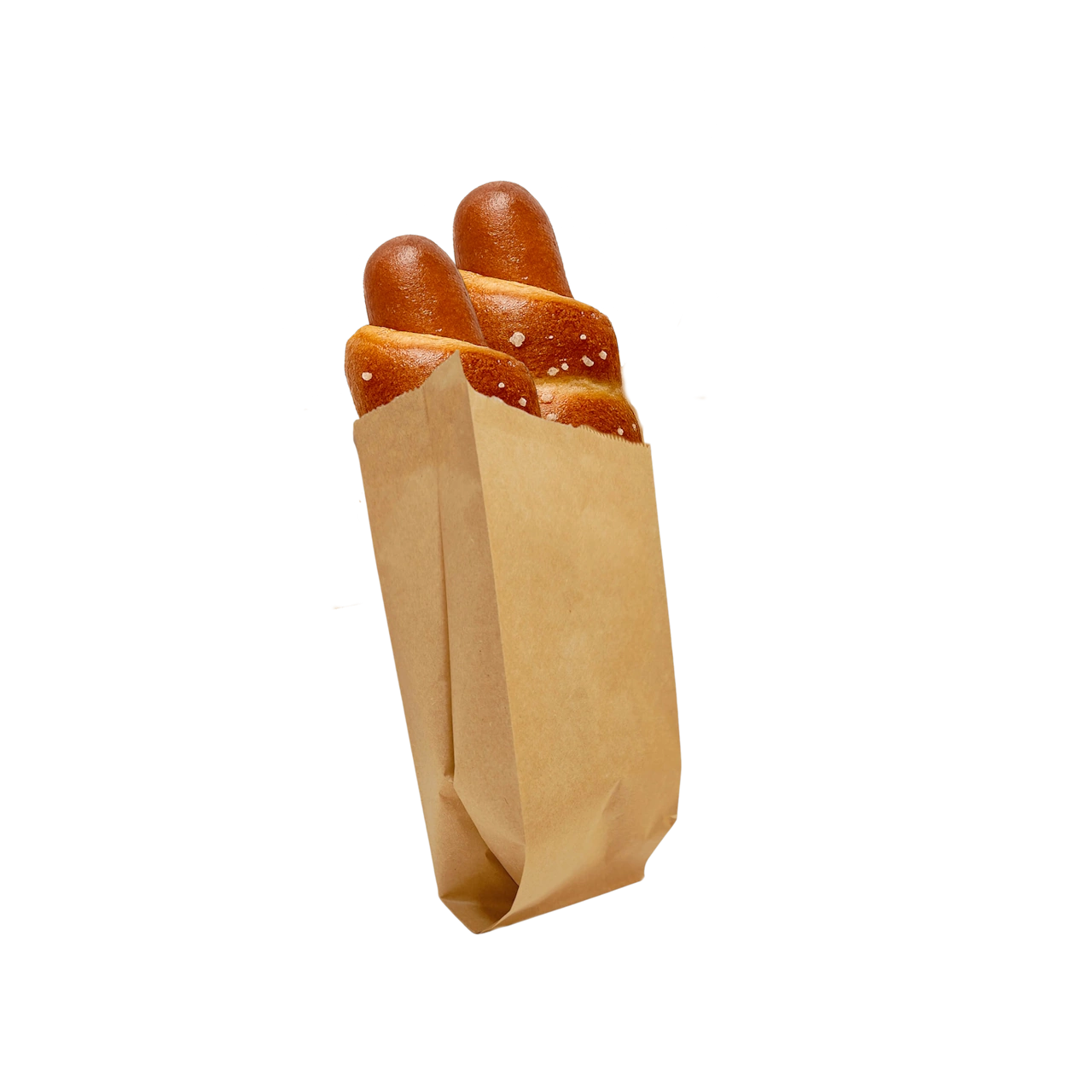 Cofetarii, Patiserii, Simigerii - Pungi Hartie Kraft Natur pentru covridog, dimensiuni 9x5x21 cm