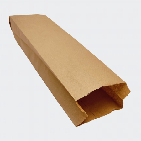 Cofetarii, Patiserii, Simigerii - Pungi Hartie Kraft Natur pentru bagheta, dimensiuni 12x6x47 cm