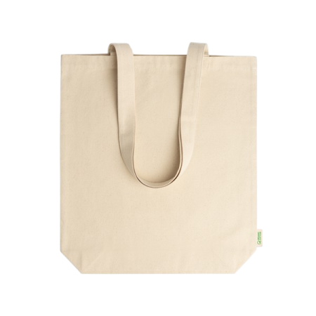 Sacose din Bumbac - Sacose Bumbac Organic Premium cu burduf si manere lungi, 280 g/mp, 38x42+9 cm