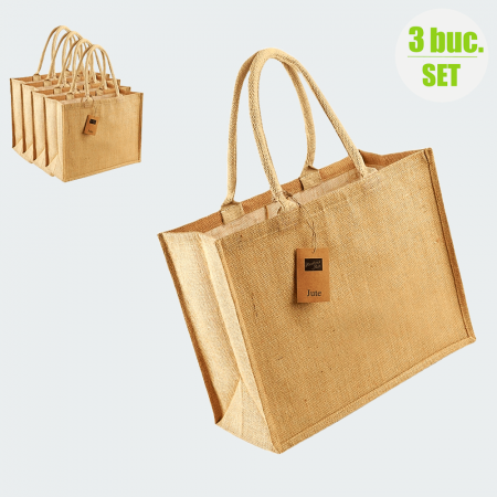 Sacose din Iuta Natur 42x33x19 cm cu toarta natur [1]