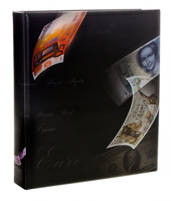 Album pentru bancnote, ARTline, 8 folii si insertii de carton negru [1]