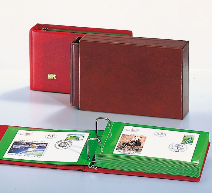 Banknotes Postcard and FDC Brown Album, Horizontal, with 20 green pages-866-6 [2]