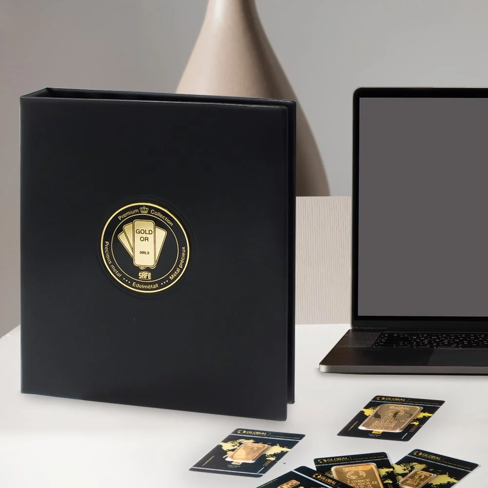 Album pentru lingouri de aur, Premium, cu 4 folii incluse-7408 [4]