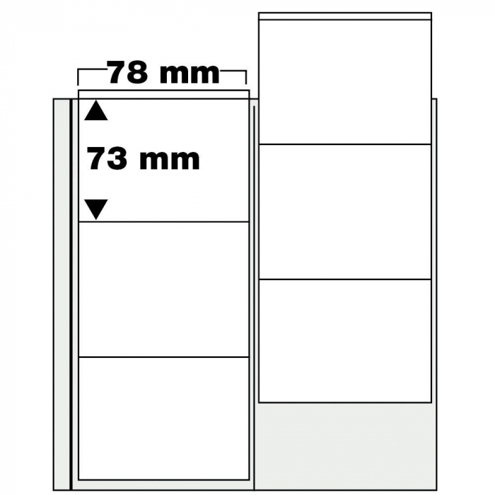 Album pentru monede, 4 Folii si intercalari negre - Standard Compact-7810 [3]