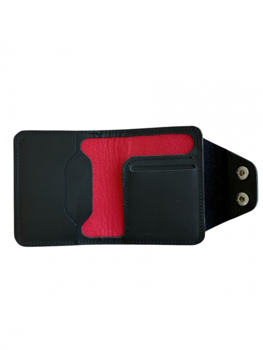 AMB 001 Black natural leather wallet for cards and banknotes [2]
