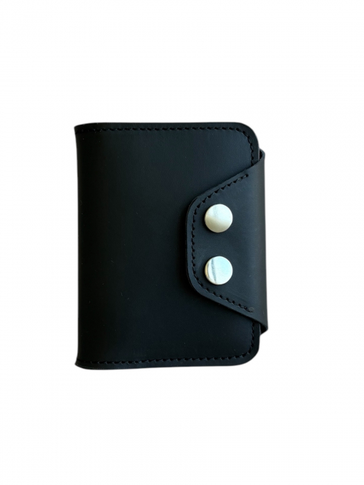 AMB 001 Black natural leather wallet for cards and banknotes [3]