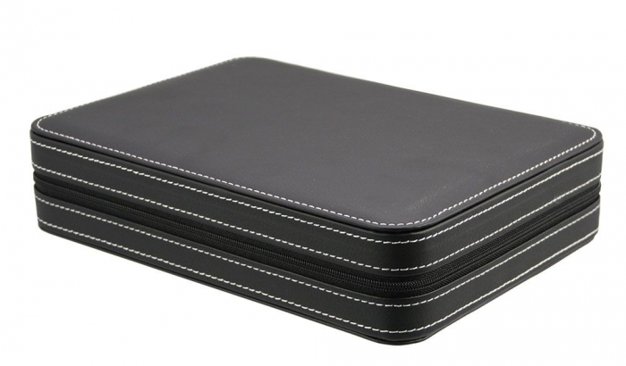 Cutie din piele cu fermoar, Travel Case, pentru 8 ceasuri de mana-F12 [4]