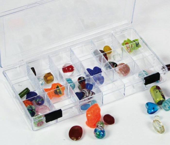 Plastic box for jewelery 18 compartments of 3 x 3 cm-5250 [4]