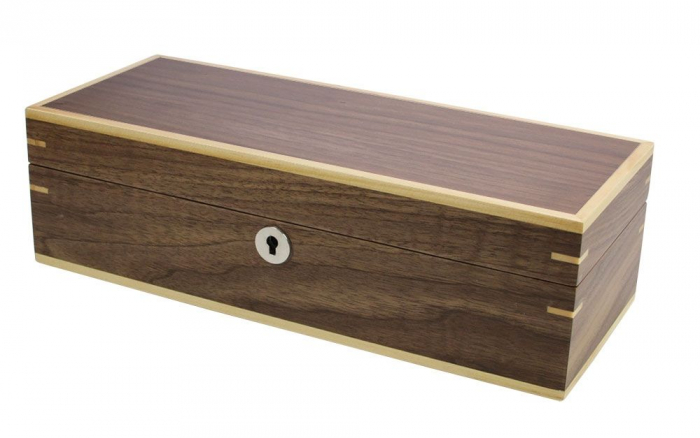 Cutie din lemn pentru 5 ceasuri Copenhaga cu interior de catifea cream-3020 [2]