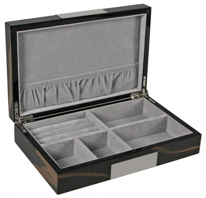 Jewelry box for rings watches wooden buttons in 2 colors magnetic closure-7987 [2]