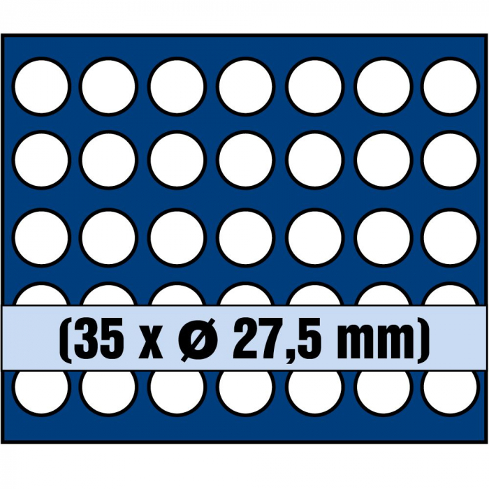 Cutie pentru monede, Nova DeLuxe, 35 locasuri de 27,5 mm-63280 [2]