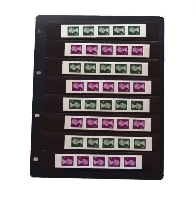 Set 10 foi negre pentru timbre, ClipFix, cu 8 buzunare de 30 x 210 mm [2]