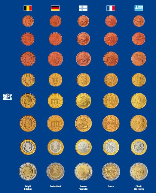 5 foi de carton albastru pre-imprimate cu monede si steagurile tarilor cu moneda euro-1861 [4]