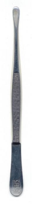 Stamp Tweezers 120 mm long curved pointed tip, nickel-plated or gold-plated [3]