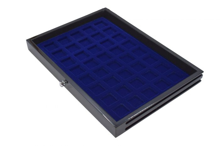 Sertar lemn inaltime 25 mm, Black Lacquer, pentru 40 monede de 30 mm-5903-2 [2]