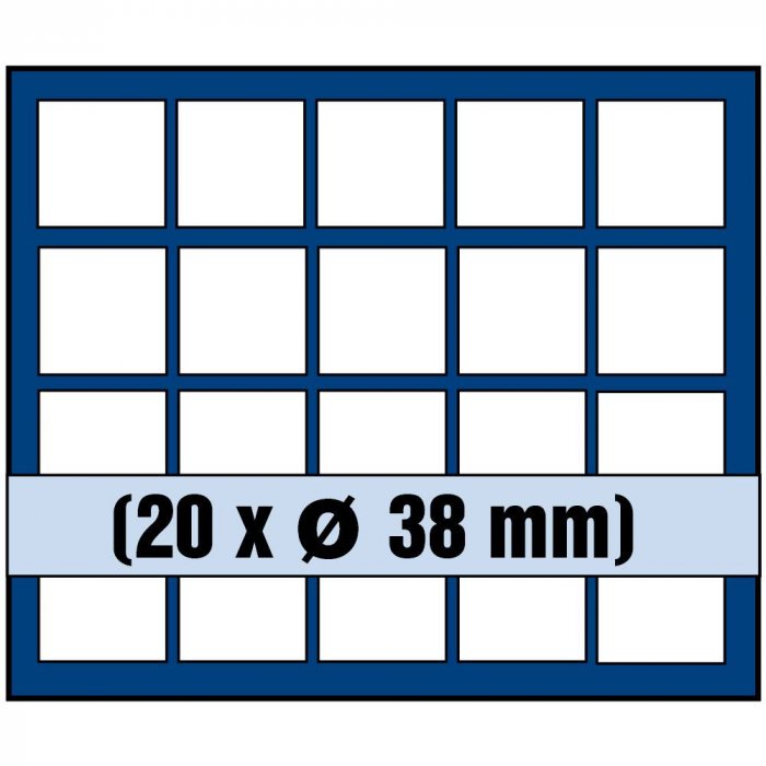 Tava monede, Nova, 20 locasuri de 38 mm-6338sp [2]