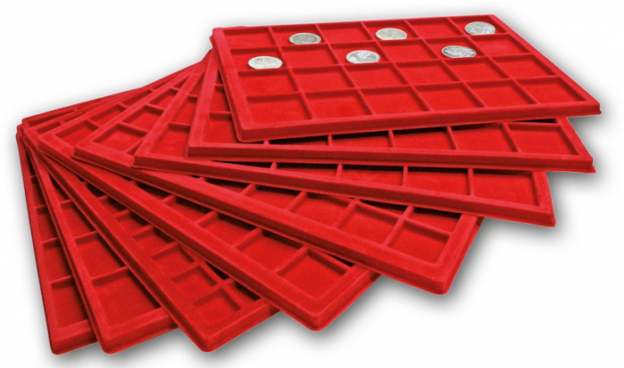 Valiza pentru monede de colectie, SAFE 269-9SP, aluminiu negru, Black Special 8 tavi la alegere [3]