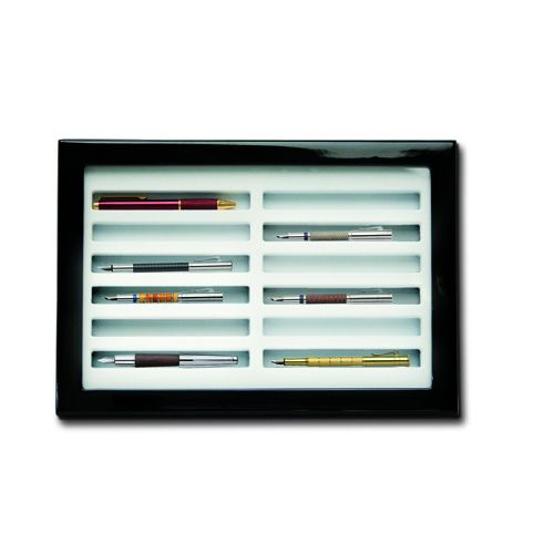 Vitrina din lemn, Black Lacquer, pentru 12 stilouri-5908 [2]