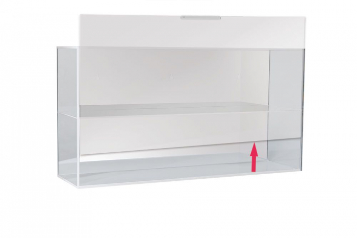 Vitrina acrilica cu oglinda usa glisanta si 2 etajere-5110 [2]