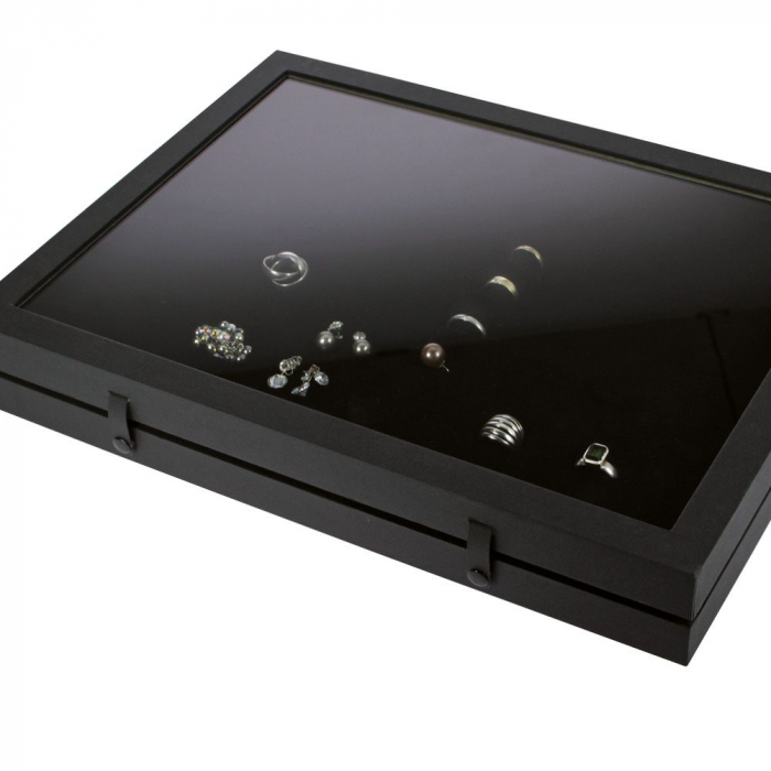 Vitrina Premium pentru 48 inele, butoni - Black Edition-5865 [3]