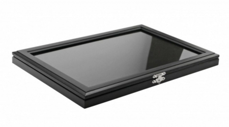 Wooden display case, Matte Black, for pins or lapel pins-5810 [1]