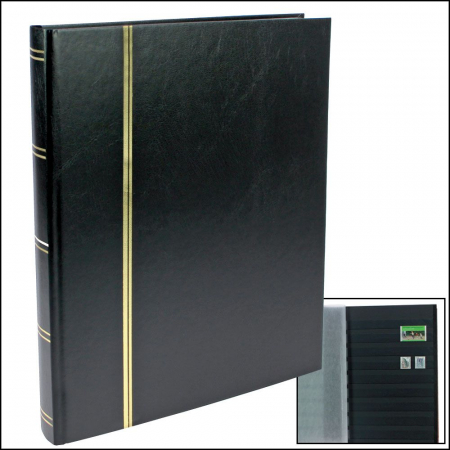 Clasor timbre A4 - Clasor pentru timbre  A4 8 File / 16 Pagini Negre - Negru-158-5
