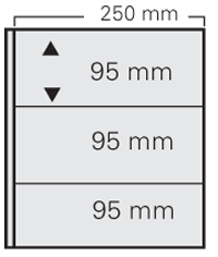 Folii bancnote Yokama-Premium - Set 5 Folii bancnote, format mare, 3 buzunare 250 x 95 mm-7353PA