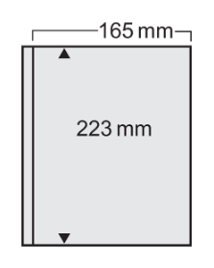 Folii bancnote Compact Standard - Folii pentru bancnote, carti postale, Compact Standard, 1 buzunar de 223 x 165 mm