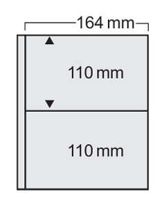 Folii bancnote Compact Standard - Folii pentru bancnote, carti postale, Compact Standard, 2 buzunare de 110 x 164 mm