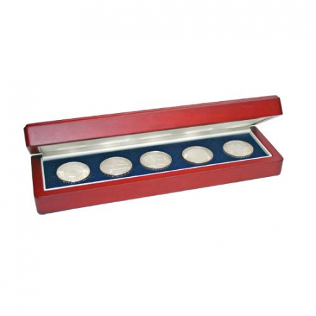 Cutie din lemn, Exclusive, pentru 5 monede de 50 mm in diametru-7911 [3]