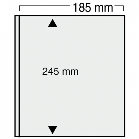 Folii pentru sistemul Variant - 5 folii negre, Variant, 1 buzunar fata si verso de 245 x 185 mm-868PA