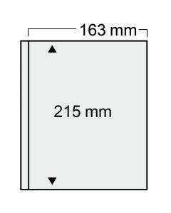 Folii Carti Postale pentru Album Compact - Folie transparenta cu un buzunar 163 x 215 mm "Compact"
