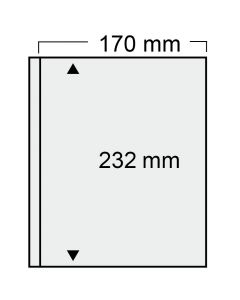 Folii Carti Postale pentru Album Compact - Folie transparenta cu un buzunar 170 x 232 mm