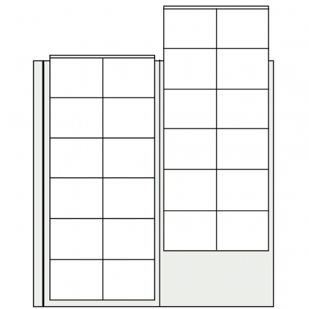 Album pentru monede, 4 Folii si intercalari negre - Standard Compact-7810 [4]