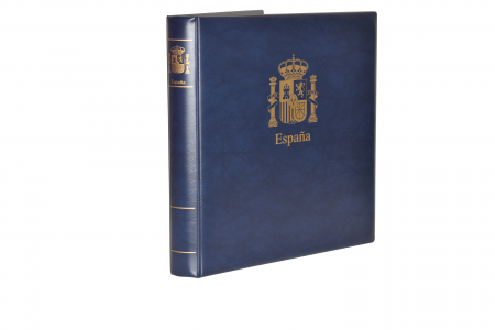Album & Clasor timbre - Album captusit cu stema Spaniei