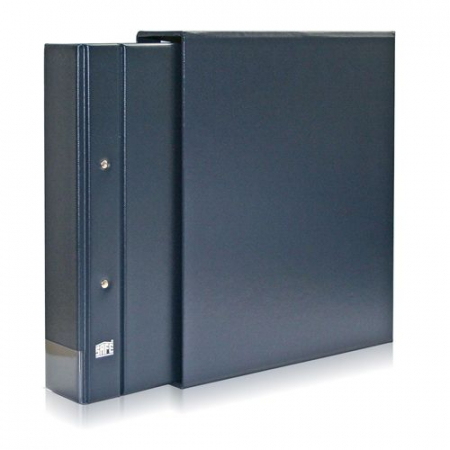 Album Compact A4 pentru Carti Postale - Coperta cu inele si caseta de protectie, Compact A4, Albastru-466