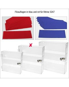 Set 3 tampoane din fetru - albastru