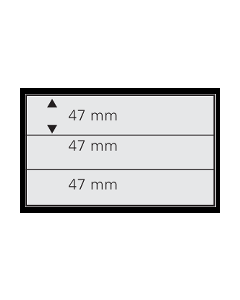 Card expunere A5 - Set 10 carduri expunere timbre cu 3 buzunare de 47 x 210 mm