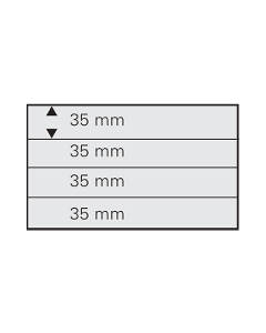 Card expunere A5 - Set 10 carduri expunere timbre cu 4 buzunare de 35 x 210 mm