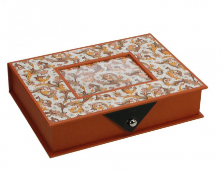 Ceasuri & Bijuterii - Caseta mica de depozitare “Leonardo”- cărămiziu