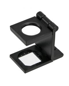 Lupa timbre - Lupa metalica pentru timbre cu scara de masurare si marire de 10x-9536