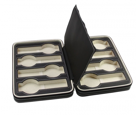 Cutie din piele cu fermoar, Travel Case, pentru 8 ceasuri de mana-F12 [2]